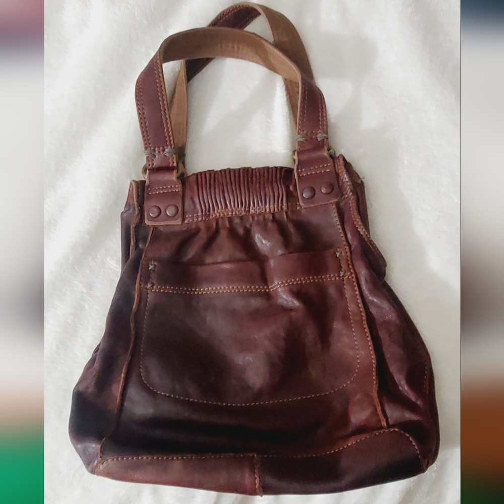 Lucky Brand Rich Brown Leather Satchel